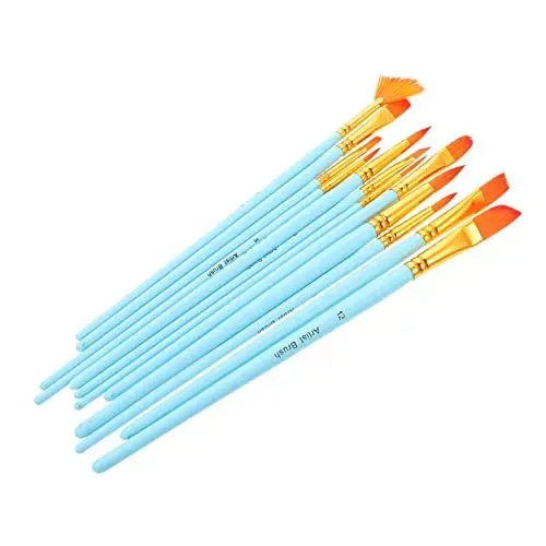 Produktbild: COHEALI 12 Teiliges Set Miniaturpinsel Zeichenbedarf Künstlerbedarf Malwerkzeuge Malstifte Nylon
