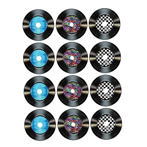 Produktbild: COHEALI 12 X Vinyl-Schallplatten Dekoration Gefälschte Schallplatten Leere Vinyl-Schallplatten Musik Partydekoration Schallplatten Wanddekoration Schilder Schallplatten Wandhalterung