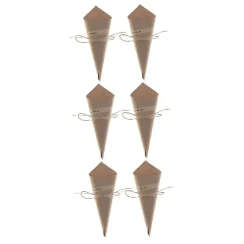 Produktbild: COHEALI 150 Stück Kraft-Geschenkpapier Hochzeits-Geschenkpapier Blumen-Geschenkpapier Bonbonsträuße Bonbonpapier Blumenstrauß-Verpackungskegel Papierkegel Blumenstraußverpackung