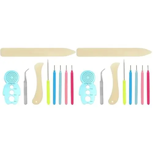 Produktbild: COHEALI 18 Pcs Papier Quilling Art Quilling Kit Quilling Nadel Pen Quilling Nadelwerkzeuge Multifunktionsgereift