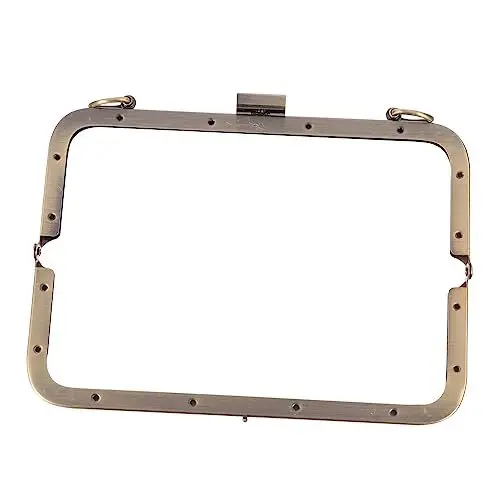 Produktbild: COHEALI 1Stk Taschenzubehör Kartenetui für Damen metallische Geldbörse Münz-Handtaschenverschluss Damenhandtasche taschengriff Bag Hanger Griffaustausch Geldbörsenrahmen aus Metall Golden