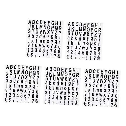 Produktbild: COHEALI 1 5 Blatt Alphanumerische Aufkleber Schriftzug Aufkleber Englisch Tastatur Aufkleber Cartoon Aufkleber Schreibmaschine Brief Aufkleber Etikettenaufkleber Kind Papier Buchstabe