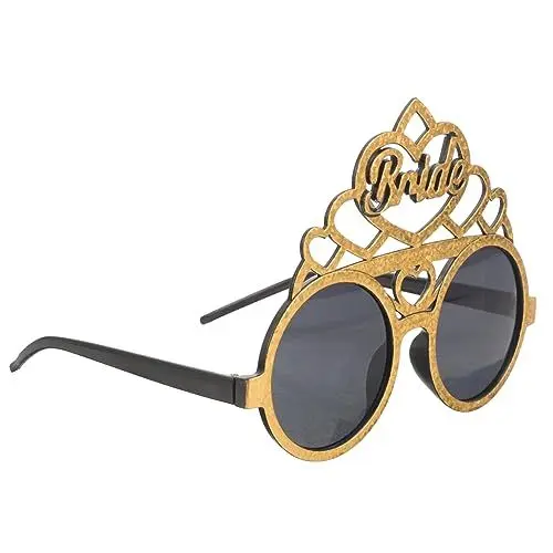Produktbild: COHEALI 1 Paar Kostümbrillen Partydekoration Brillen Für Den Junggesellenabschied Junggesellenabschiedsbrille Lesezeichen Rubbel Hochzeitsbrille Dekorativer Spiegel Mode Braut Plastik