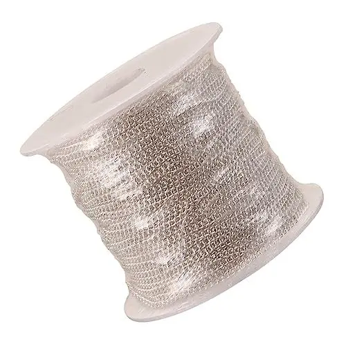 Produktbild: COHEALI 1 Rolle Diy-Kupferkette Silber-Armreif Armbänder Ohrringe Diy- Silber-Fußkettchen Kettenriemen Halsband Halsketten-Verlängerung Diy-Zubehör