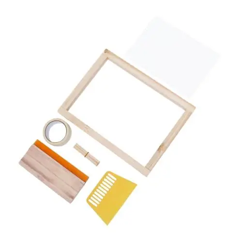 Produktbild: COHEALI 1 Satz 19 Stück Siebdruck DIY-Druckwerkzeuge Bedrucken von Hemden DIY-Kits Screen Printing kit schablonenfolie Maskenband aus transparentem Film Druckrahmen aus Holz Hölzern