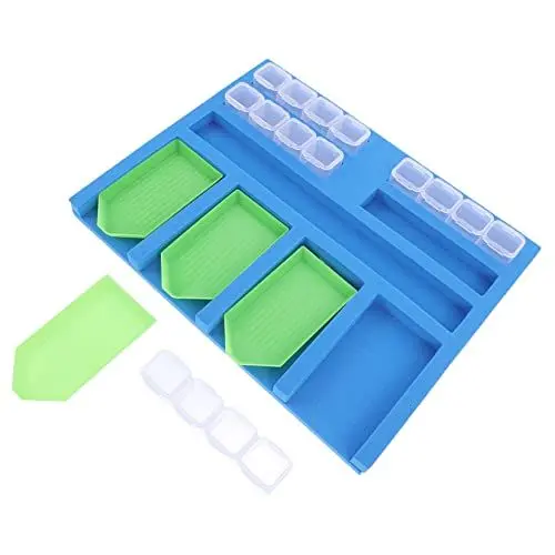 Produktbild: COHEALI 1 Set Diamant Kunst Lagerung Boxen Diamant Kunst Trays für Perlen Lagerung Platte Perle Zubehör Organizer