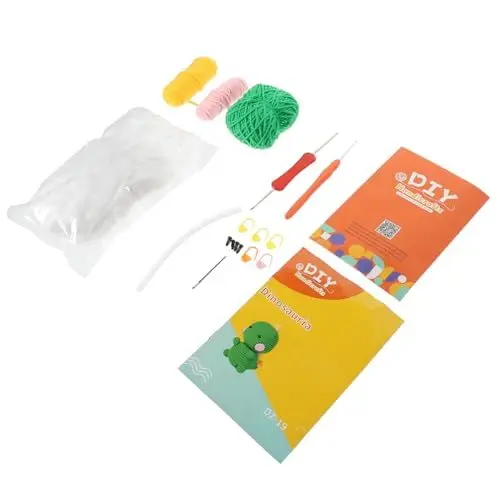 Produktbild: COHEALI 1 Satz Häkelgarn Aus Wolle Diy-dinosaurier-häkelset Diy Häkeltier-set Häkellernset Häkelset Lernen Häkelset Für Anfänger Weihnachtssocken Plastik Schreibtisch Kind