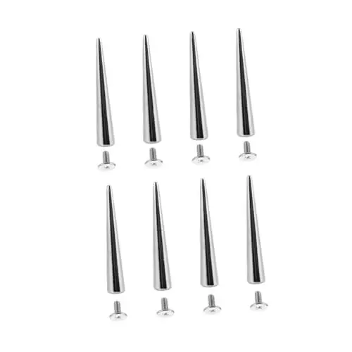 Produktbild: COHEALI Kegelförmige Spikes Metallzubehör Punk-spikes Nieten mit Schraubverschluss 8-teiliges Set für Kleidung Schmuck Lederhandwerk