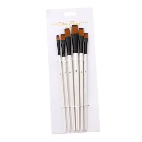 Produktbild: COHEALI 1 Satz Nylonbürstenset Acrylic Paint Brushes Pinsel Für Kinder Lackierpinsel Für Lacke Extra Feiner Pinsel Airbrush Für Nägel Ölgemäldepinsel Zeichenzubehör Hölzern Black 6st