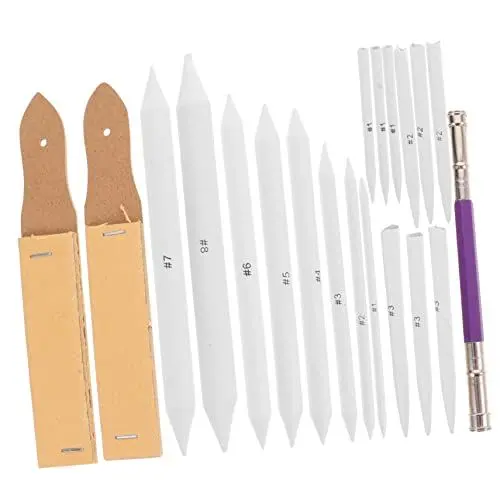 Produktbild: COHEALI 1 Satz Zeichenwerkzeug Zubehör für Künstlerzeichnungen skizzieren wischer köpfe ersetzen skizzenzeichnung Kohlestift blending tool schleifpapier Zeichenzubehör Wischlöschwerkzeug