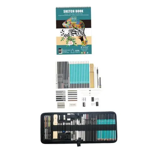 Produktbild: COHEALI 1 Satz skizzensatz Zeichnungsskizzen-Kit Schmierstifte farbige Kunststifte Skizzenwerkzeug Kohlestifte skizzierstifte skizzenstifte Kinder Malutensilien Bleistift skizzieren Papier