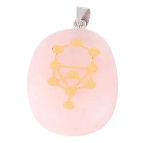 Produktbild: COHEALI 1stk Chakra-choker-stein Edelstein Kristall Balancierender Stein Opal-anhänger Meditationskristalle Steine Malachit-chakra Eingravierter Chakra-stein Kristallanhänger Quarz Ellipse
