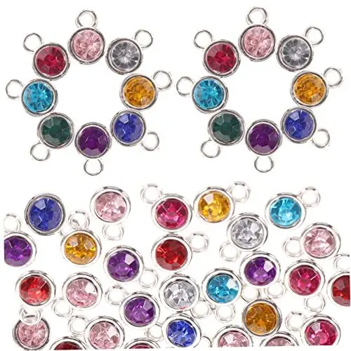 Produktbild: COHEALI 200 Stk Schmuckanhänger Anhänger Zum Aufhängen Von Armbändern Diamantanhänger Schmuckherstellung Edelstein Schlüsselanhänger Steindekor Halsketten-anhänger-charms Legierung
