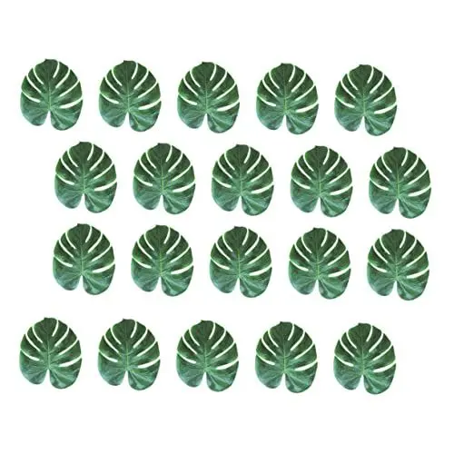 Produktbild: COHEALI 20 Stück Künstliche Monstera-blätter Künstliche Pflanze Große Künstliche Monstera-blätter 20 cm Dunkelgrün Simuliertes Blatt-Ornament Für Die Inneneinrichtung