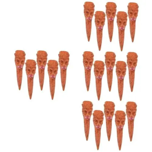 Produktbild: COHEALI 20 Stk Halloween Finger betten halloween dekoration künstliche fingernägel halloween fingernägel Nageldekor Halloweenkostüm gefälschte Hexennägel Halloween-Streich-Requisiten Gummi