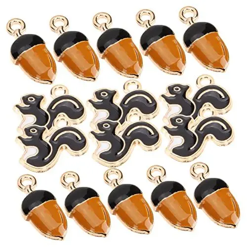Produktbild: COHEALI 20 Stück Eichhörnchen Anhänger Armbänder Für Charm Armbänder Ohrring Charms Tannenzapfen Charms Charm Armband Herstellungsset Tier Charms Für Die Schmuckherstellung Armband