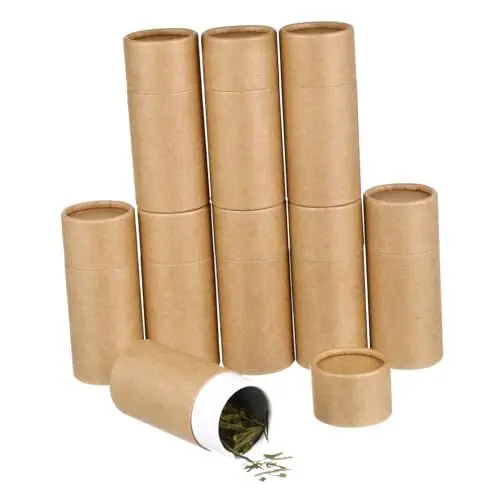 Produktbild: COHEALI Gläser Für Öle 20 Stück Flaschen Für Ätherische Öle Papierröhrenbox Kraftpapier Versandröhre Mit Kappen Runde Papierröhrenboxen Aus Pappe Für Flaschen Pappröhren Zum Basteln Dosen