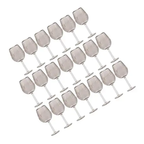 Produktbild: COHEALI 20st Mini Weinglas Miniatur-champagnergläser Mini-champagnergläser Küchenzubehör Für Puppenstuben Küchenminiaturen-zubehör Miniatur-trinkwasserbecher Mini-tassen Puppenhaus Plastik