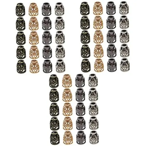 Produktbild: COHEALI 240 Stk Drahtbänder Modeschmuck Quastenkette multifunktionaler Seilstopper professionelle Seilenden Kleidung Seilschnalle Zubehör Ende der Linie Kabelschloss Zinklegierung