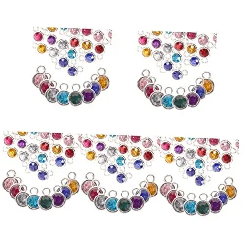 Produktbild: COHEALI 250 Stk Schmuckanhänger Schlüsselanhänger Dekorativer Edelsteinanhänger Strass-accessoires Diy-edelsteinanhänger Strassanhänger Selber Machen Halskette Mit Strasssteinen Legierung