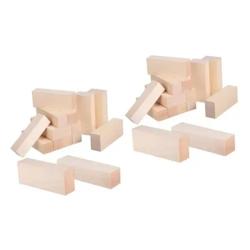 Produktbild: COHEALI 28 Stück Lindenholzstreifen Holzdübel Holzstäbe Quadratische Dübel Pelzstreifen Holz Bastelstäbe Dübelstangen Holz Bastelstreifen Holzverkleidung Holzlatten Holz