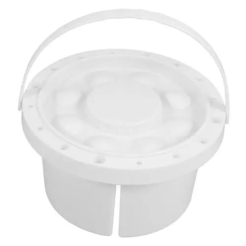 Produktbild: COHEALI 2St Stiftwaschpalette künstlerpinsel mischpalette Pinselwascher ölmalerei Pinselwaschmaschine Pinselreinigerbecher Waschmaschinenreiniger Fass zur Wasserspeicherung Plastik Weiß