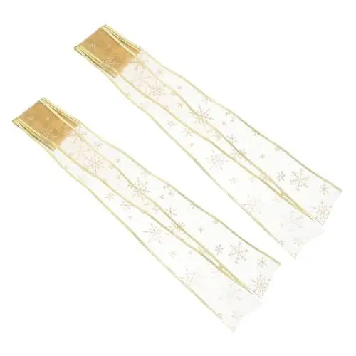 Produktbild: COHEALI 2St Weihnachtsband seidenband bändchen dekoration weihnachten cake pops deko weihnachtsdeko beleuchtet innen xmas decoration ribbons Schnur goldenes Band Schleife schmücken Stoff