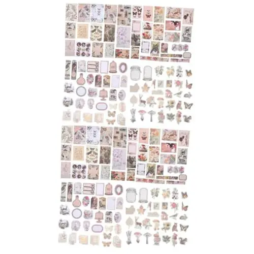 Produktbild: COHEALI 2 Kisten Materialpaste selbstgemachter Aufkleber Karten-DIY-Aufkleber Kinder bastelset basteln für Kinder creatim Dekorationsmaterialien für Sammelalben dekorative Aufkleber Papier