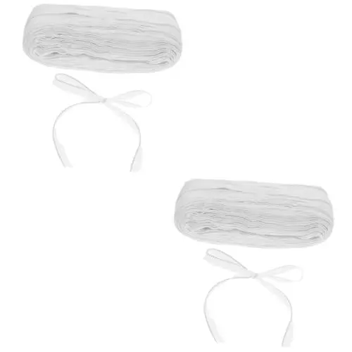 Produktbild: COHEALI 2 Rollen Buchband Buchbindematerial Endbänder Für Bucheinbände Buchschwanzband Bindegürtel Für Bücher Foto-stirnbänder Buch-stirnband Bänder Zum Buchbinden Bindung Weiß Polyester