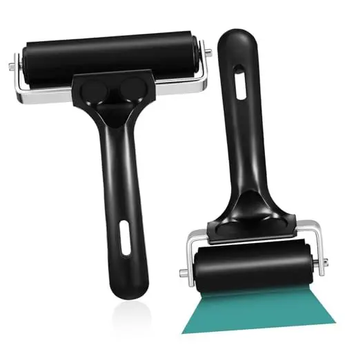 Produktbild: COHEALI 2 STK Tapetenrollen Bastelwalzen Tapete Brayers Leimroller-Werkzeug Brayer-Rolle Vinylklebewalzen Gummiwalze Brayer herstellen Brayer Roller für das Handwerk Farbwalzen Bastelrolle
