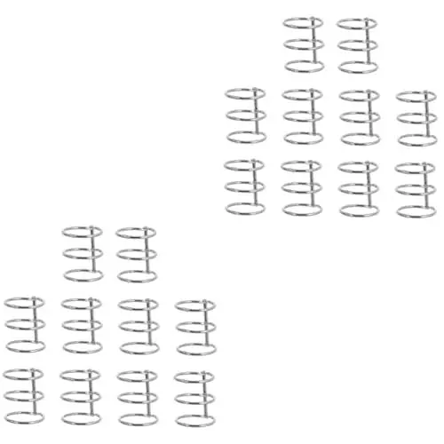 Produktbild: COHEALI 2 Sätze Binderclip Ablagekörbe Kühlkorb Einkaufskorb Notizhalter Ordner Notizbuch Binder Bindungsring Schnellhefter Schreibheft Ringbuch Loser Blattring Eisen Silver 10 Stück * 2