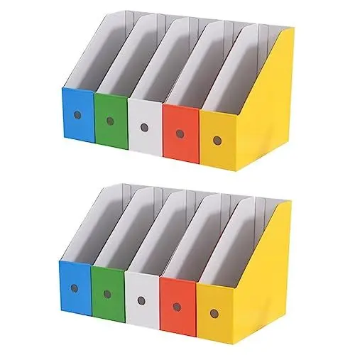 Produktbild: COHEALI 2 Sätze Farb datei regal book shelves Bücherregale Kraft-Ordner Desktop Lagerregale Magazinhalterung Aktenhalter Organisator von Studentenbüchern Fernbedienung Aktenschränke Teiler