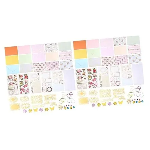 Produktbild: COHEALI 2 Sätze Grußkarten Selber Machen Bastelsets Kunst- Und Bastelset Diy-material Diy Machen Diy-bausätze Basteln Aus Papier Handbuch Kind Zubehör