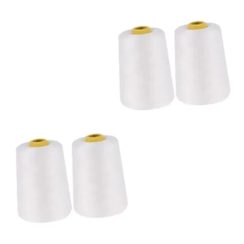 Produktbild: COHEALI 2 Sätze Nähgarn Für Kleidung Overlock-faden Versäuberungsfaden Handnähgarn Metallischer Kreuzfaden Stickgarn Für Armbänder Polyester-nähgarn Nähgarn Für Hosen Weiß 2 Rollen * 2