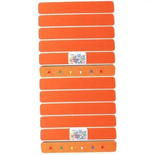 Produktbild: COHEALI 2 Sätze Selbstklebende Streifen aus Filz Notizstreifen Korkbild Heftstreifen Selbstklebende Pinnwand Wanddekoration mit Pinnwand Filz-Pinnwände Pinnwände für die Wand Eva Orange