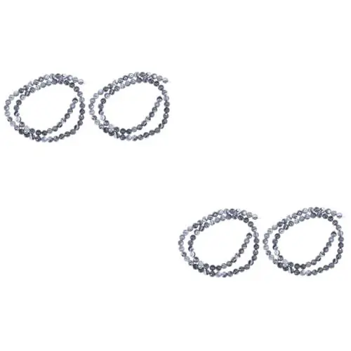 Produktbild: COHEALI 2stücke Malachit Perlen Striated Loose Beads Für Diy Schmuckherstellung Stränge Ca Schwarz-weiß Für Armbänder Und Halsketten Langlebig Und Stilvoll Einzigartiges Design
