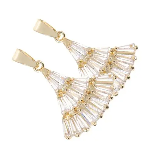 Produktbild: COHEALI 2 Stück DIY Zubehör Strass Schmuck Anhänger Kette Ohrringe DIY Schmuck Perlen Schmuckanhänger Handgefertigte Ohrringe Schmuckherstellung Charm Kette Anhänger Charm