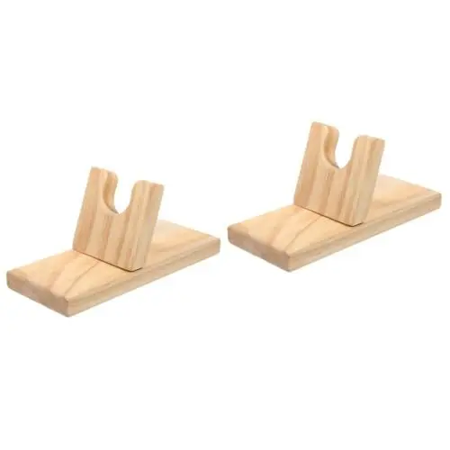 Produktbild: COHEALI 2 Stück Halterung Holzregal Handy-Tablet-Halter Handy-Halter Regale Halterungen Regalhalter Handy-Ständer Tablet-Auto-Halter Handy-Halter Heißkleber-Ständer