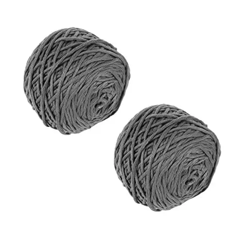 Produktbild: COHEALI 2st 16 Stränge Baumwollfaden Wollgarn Milch-Baumwoll-garn Strickset Baumwolle Strickwolle Häkelgarn Stricken Jumbo-häkelnadeln Häkelgarn Aus Baumwolle 30% Milchbaumwolle Dark Grey