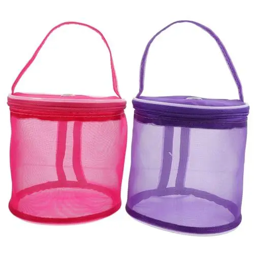Produktbild: COHEALI 2st Aufbewahrungstasche Aus Wolle Mesh-stricktaschen Tasche Aus Strickwolle Strick-einkaufstasche Große Tragetaschen Gewebte Tragetasche Garn-taschen-organizer Stickerei Nylon