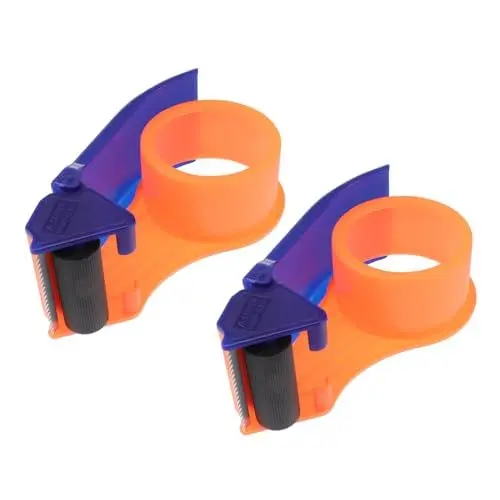 Produktbild: COHEALI 2st Bandschneider Süßer Klebebandabroller Professioneller Packbandspender Packband Mit Klares Doppel Verpackungsklebeband Mit Abroller Automatischer Klebebandspender Abdeckband Rot