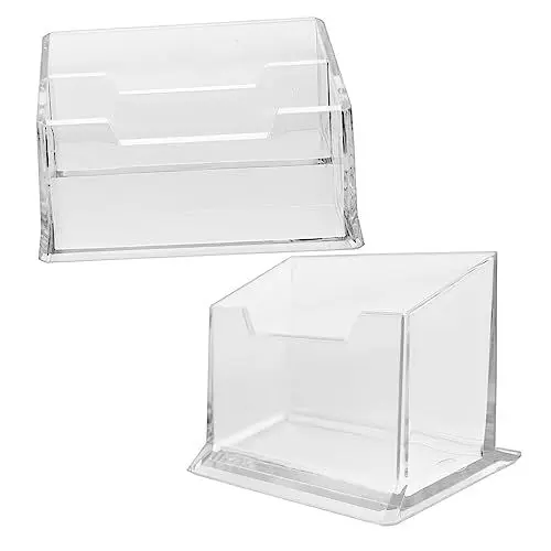 Produktbild: COHEALI Visitenkartenhalter für Den Schreibtisch Visitenkartenhalter Aus Acryl Visitenkarten-organizer Kartenanzeige Vertikaler Visitenkartenhalter