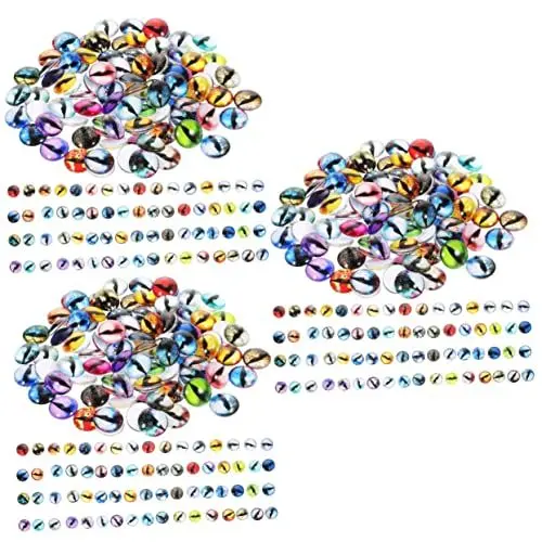 Produktbild: COHEALI 300 STK Augenzubehör Wackelaugen Basteln Plüschpuppe Cabochons Edelsteine Drachenauge Gem Plüschtier Zubehör Für Die Puppenherstellung Augäpfel Zum Basteln Reize Puppenaugen Glas