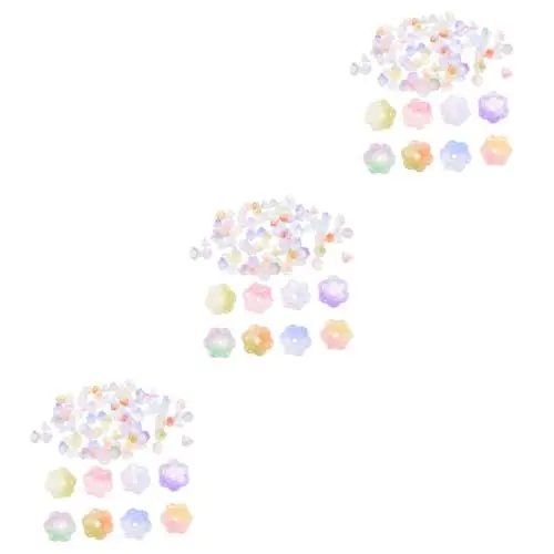 Produktbild: COHEALI 300 STK Glockenblumenperlen Schmuckperlen Acrylperlen Halskette Perlen kleine Perlen glasperlen schmuckherstellung Perlen für Armbänder Glasarmband-Perlencharme zerkleinertes Glas