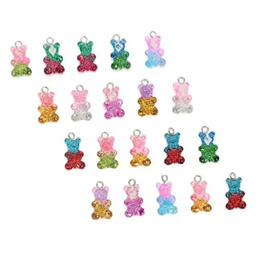 Produktbild: COHEALI 30st Diy Zubehör Anhänger Zum Selbermachen Von Schmuck Strass-anhänger Anhänger Baumeln Schmuckzubehör Charms Schmuckfunde Armbänder Zirkonia-charme 3d Harz Strasssteine Einfach