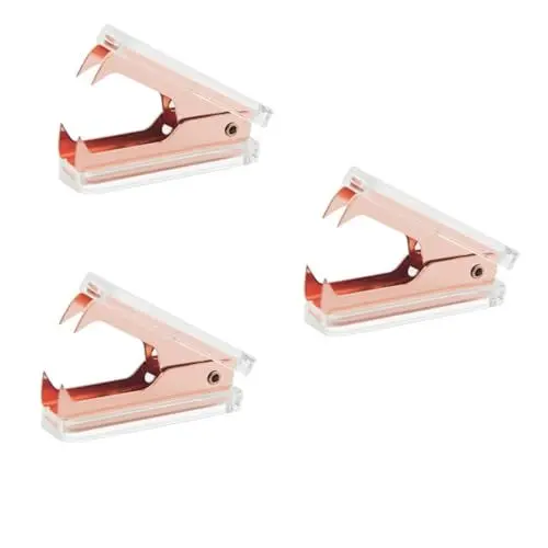 Produktbild: COHEALI 3St Handklammerentferner stainless steel inoxlm desmet wdesigns office supplies Büroorganisation Hefter-Werkzeug schwer Bürohefter Schulbürobedarf Büroklammerentferner Handlich