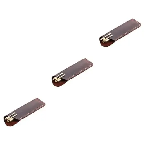 Produktbild: COHEALI 3St Stiftetui Retro-Bleistifttasche Federmäppchen halter alte Bleistifttasche ledermäppchen für stifte stift aufbewahrung schöner Halter Stifthalter Stiftebeutel zum Verschenken