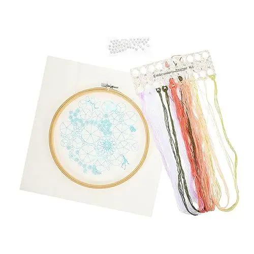 Produktbild: COHEALI 3 Sätze Stickerei-Kit Stickmaterial-Set DIY-Stickmaterial Bausätze Handstickset Handwerk für embroidery set Handarbeits-Set Blumenstichpackung handgefertigtes Nähmaterial Baumwolle