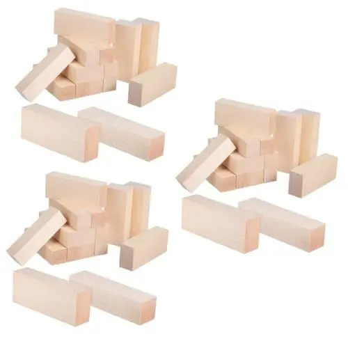 Produktbild: COHEALI 3 Sätze Streifen Aus Lindenholz Fellstreifen Quadratische Dübel Dübelstangen Holzstäbchen Zum Basteln Holzleisten Zum Basteln Quadratische Holzstäbchen Holzdübel Beige 14 Stück * 3