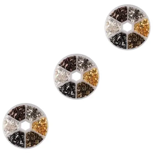 Produktbild: COHEALI 3 Sätze offene Heckschnalle schmuckherstellung schmuck Machen Jewelry Set Kordelenden umschlagen Verschlussspitzen Enden Kordelenden für Schmuck Kabelenden crimpen Legierung